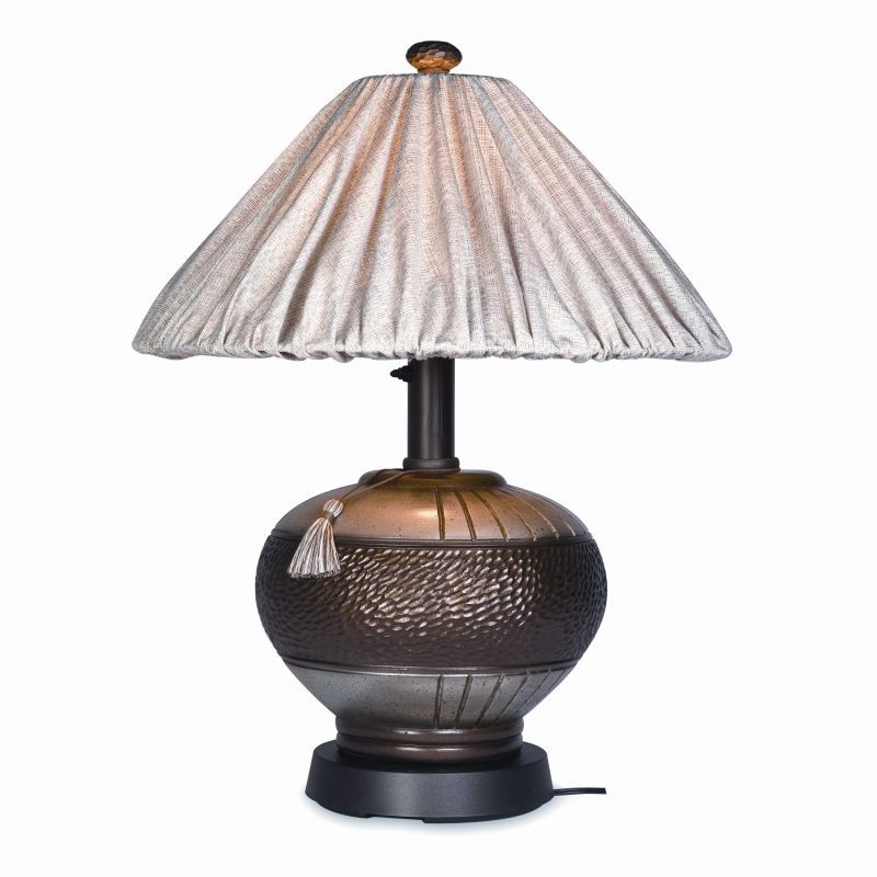 Patio Table Chairs on Phoenix Patio Table Lamp Bronze Silver Plc 84916   Patiofurnituresmart