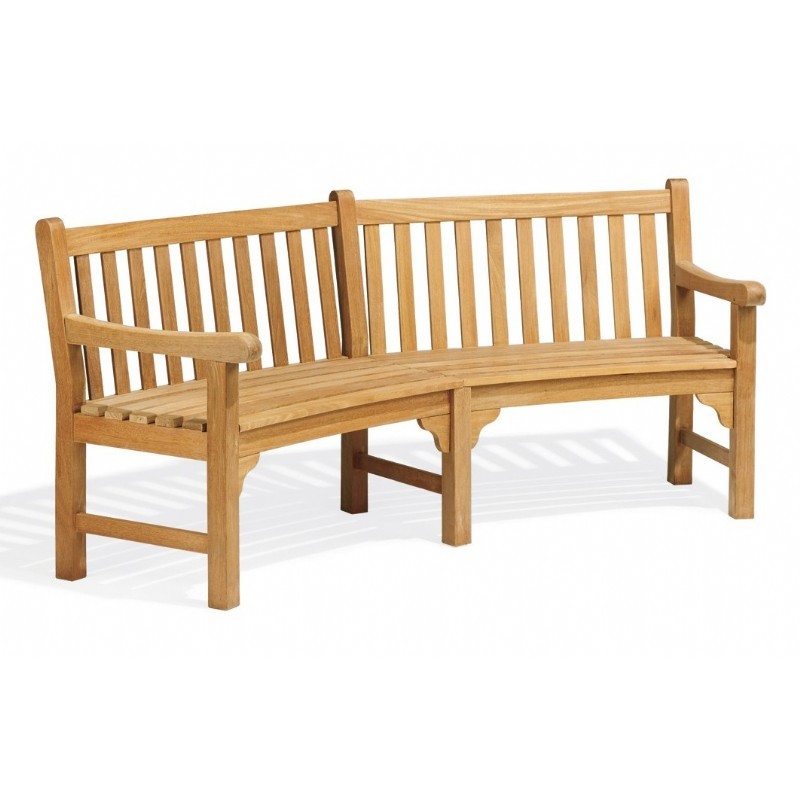 Patio Bench on Patio Benches   Essex Wood Patio Curved Bench 83 Inch